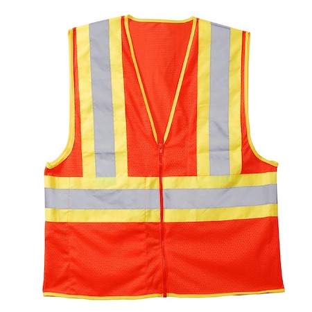 Cordova COR-BRITE Mesh Vests, Orange, 2-Tone Contrasting Reflective Tape, 5XL VZ250P5XL